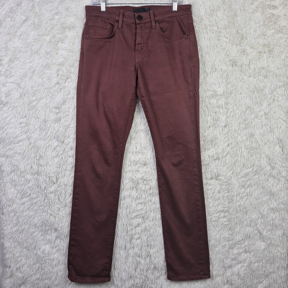 J Brand Kane Arroyo Red Straight Leg Chino Trouser 32x33 Made In USA